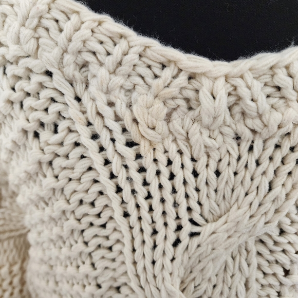 Hoity Toity Boutique Cream Chunky Knit Oversized Sweater - Picture 10 of 10
